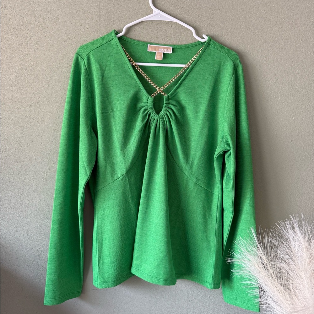 Green Long Sleeve Top Michael Kors NWT size Large
